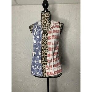 Rue 21 American flag vest Small